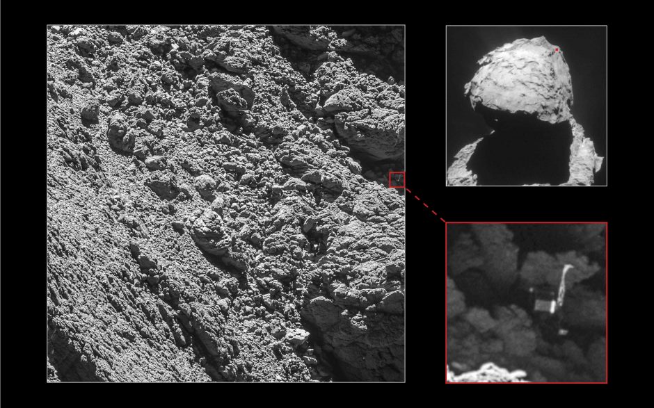 Europos kosminis aparatas pastebėjo dingusį zondą „Philae“