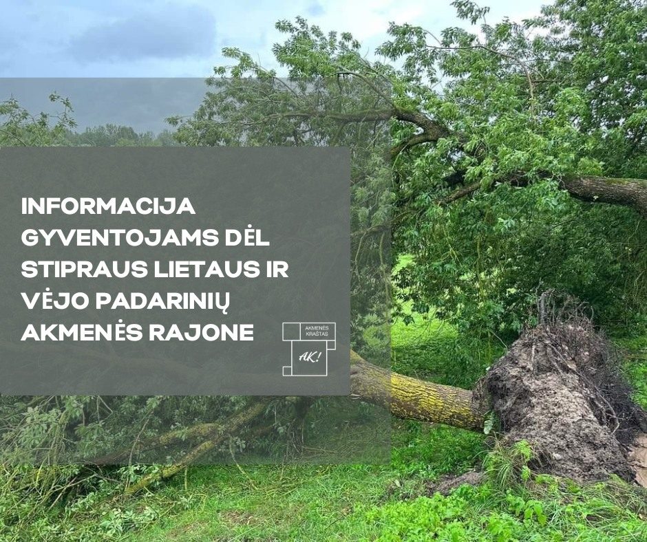 Audros padariniai Akmenėje: įgriuvę kapai, ribojamas turistinių objektų lankymas