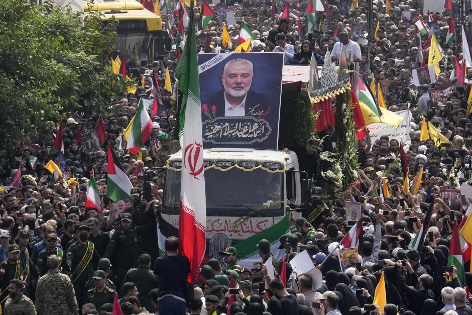 „Al Jazeera“: „Hamas“ politinio lyderio I. Haniyeh karstas nugabentas į Dohą