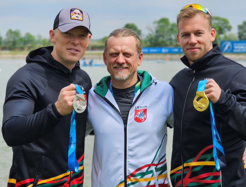 Tris medalius iškovoję Lietuvos baidarininkai pasaulio taurės varžybose užėmė 7 vietą