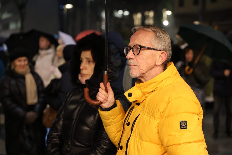 Protestas prieš „Nemuno aušros“ įtraukimą į valdančiąją koaliciją Kaune