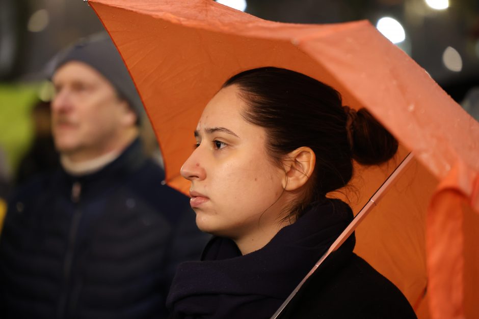 Protestas prieš „Nemuno aušros“ įtraukimą į valdančiąją koaliciją Kaune