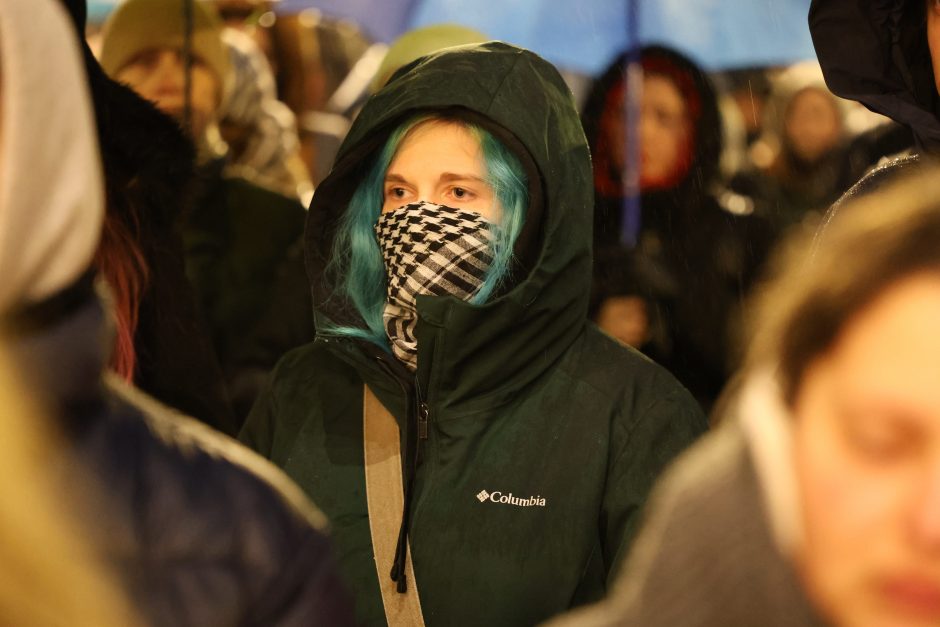 Protestas prieš „Nemuno aušros“ įtraukimą į valdančiąją koaliciją Kaune