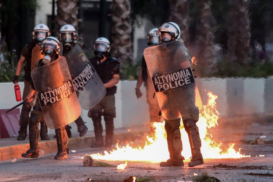Graikijoje vyko protestai prieš griežtinamas demonstracijų organizavimo taisykles