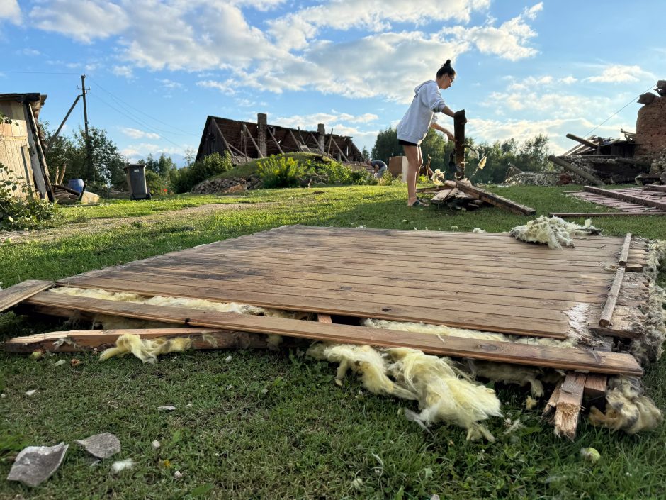 Viesulo padariniai Šiaulių rajone