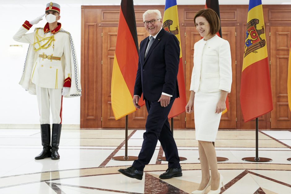 Vokietijos prezidentas pirmą kartą atvyko į Moldovą