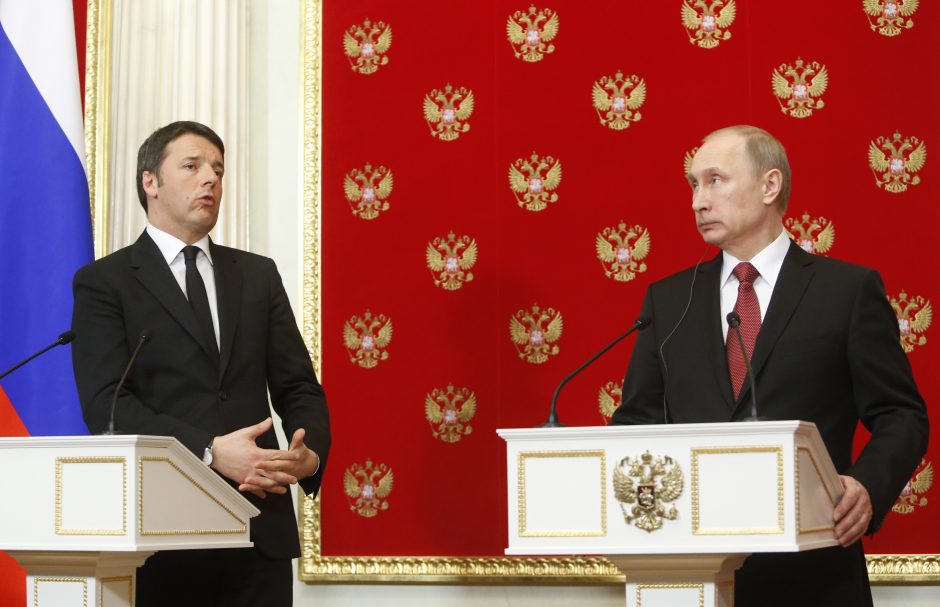 V. Putinas: Italijos premjeras pateikė idėjų krizei Ukrainoje išspręsti