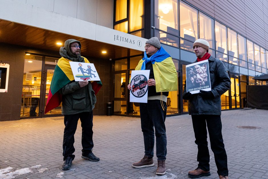 Protestas prieš rusiško baleto pasirodymą Vilniuje