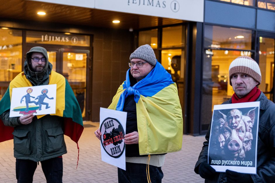 Protestas prieš rusiško baleto pasirodymą Vilniuje