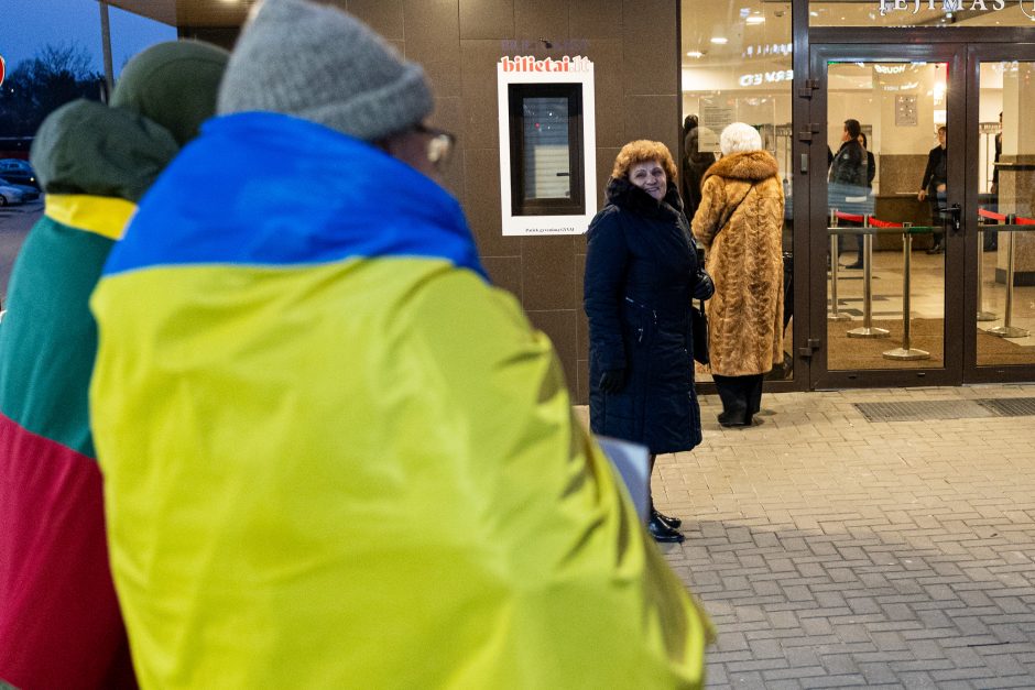 Protestas prieš rusiško baleto pasirodymą Vilniuje