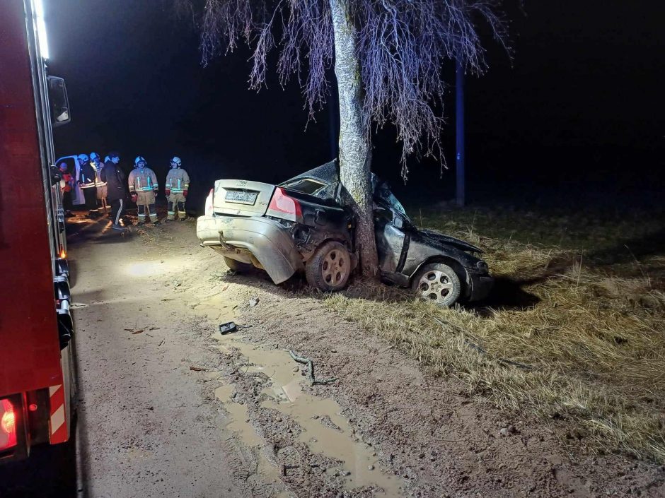 Klaipėdos rajone nesuvaldęs automobilio ir įsirėžęs į medį žuvo vyras
