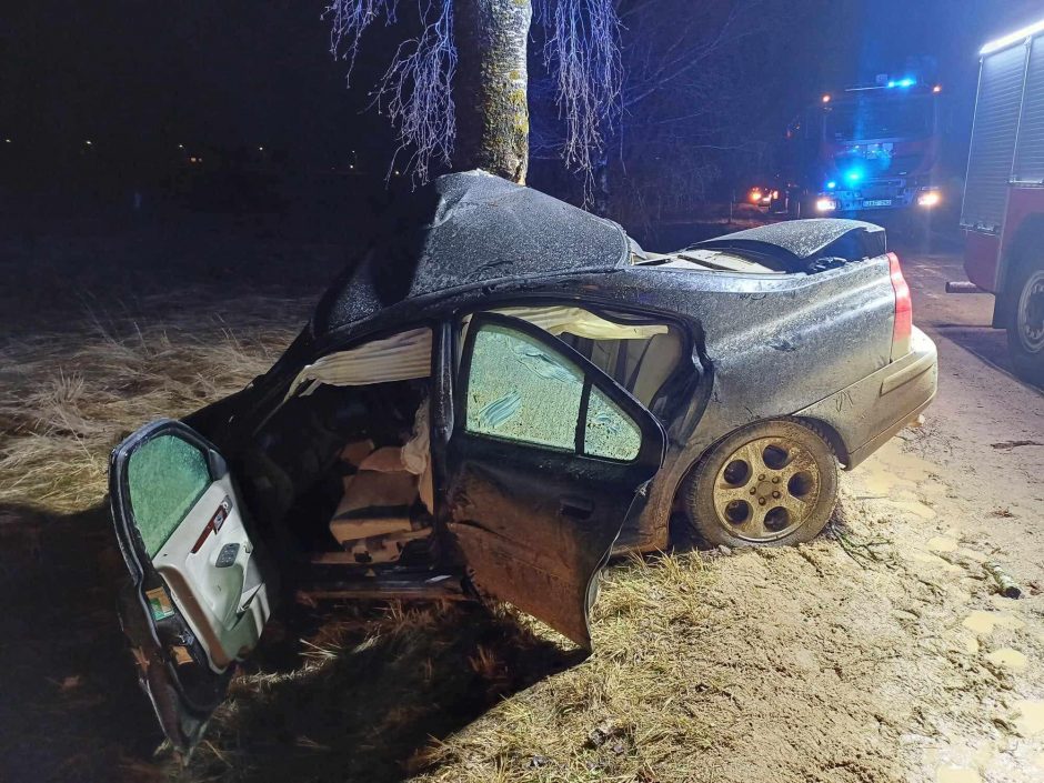 Klaipėdos rajone nesuvaldęs automobilio ir įsirėžęs į medį žuvo vyras