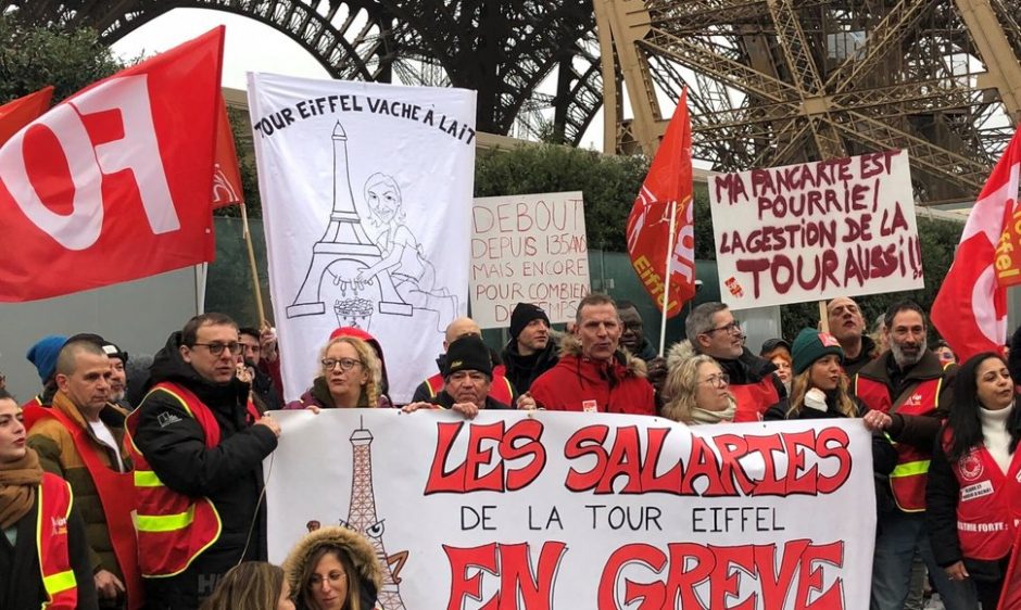 Streikuojant darbuotojams Eifelio bokštas uždarytas jau ketvirtą dieną