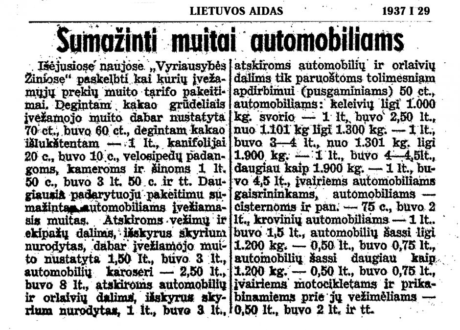 Tarpukario vairuotojų bėdos – mokesčių vėzdas ir tragiški keliai