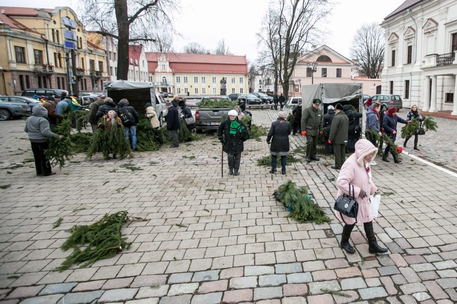 Į kauniečių namus iškeliavo tūkstančiai eglių šakų