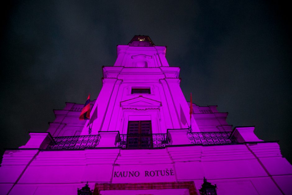 Neišnešiotų naujagimių dieną Kaunas nušvito purpurine spalva