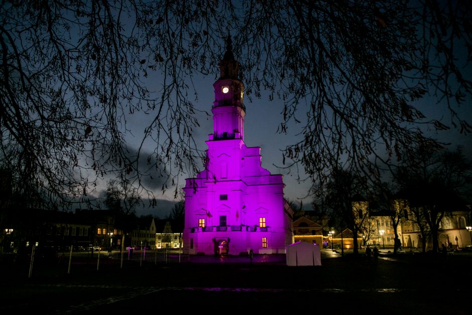 Neišnešiotų naujagimių dieną Kaunas nušvito purpurine spalva