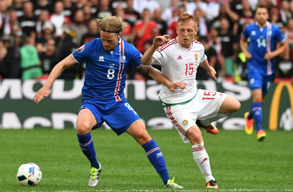 Islandijos ir Vengrijos futbolininkų mačas baigėsi lygiosiomis