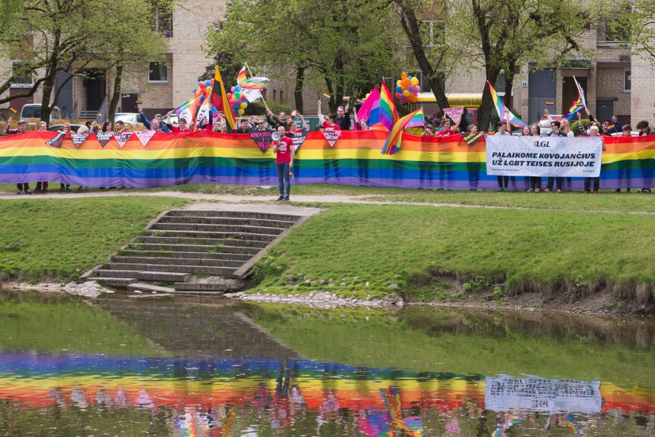 Gėjų lyga protestavo dėl žmogaus teisių Čečėnijoje