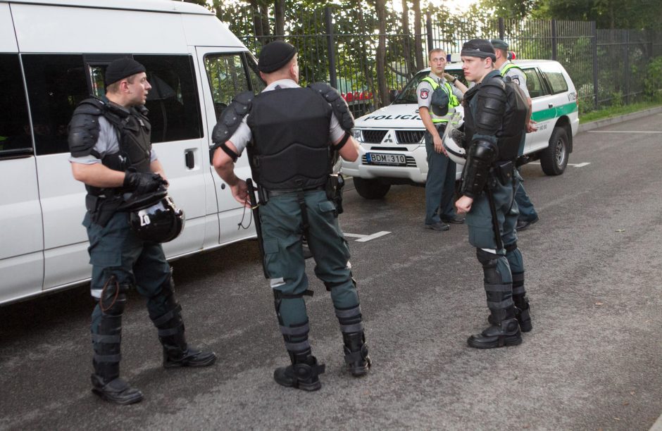 Kroatų ir lietuvių sirgaliais rūpinosi sostinės policija