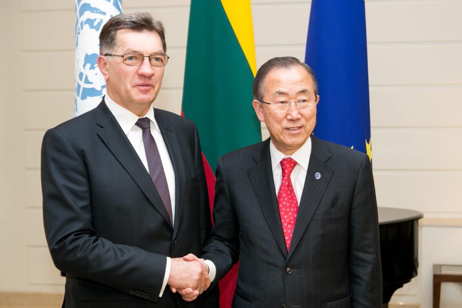 Į Lietuvą atvyko Jungtinių Tautų vadovas Ban Ki-moonas 