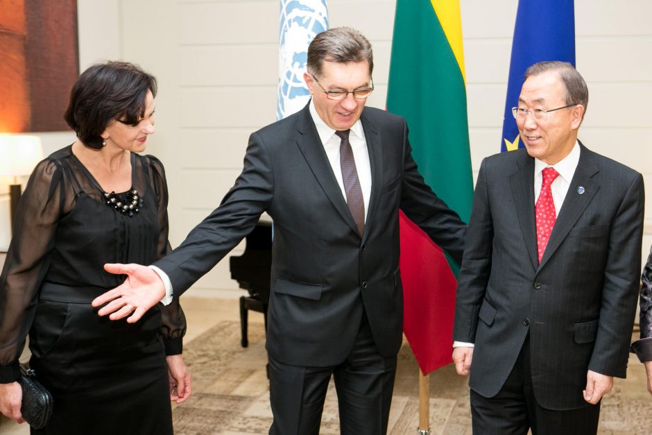 Į Lietuvą atvyko Jungtinių Tautų vadovas Ban Ki-moonas 