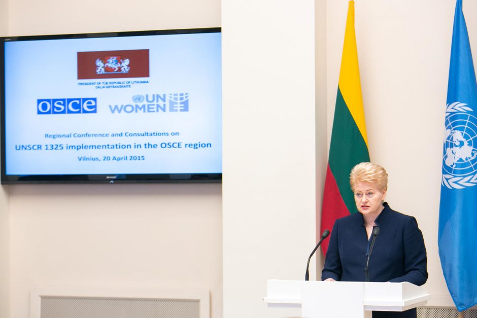 Prezidentė: smurtas prieš moteris Ukrainoje pasiekė nerimą keliantį lygį