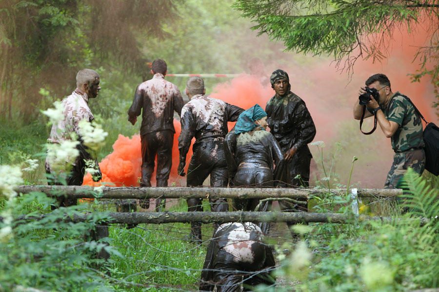 Jaunųjų šaulių pratybų dalyviai: įveikus šią trasą galima ir kalnus nuversti