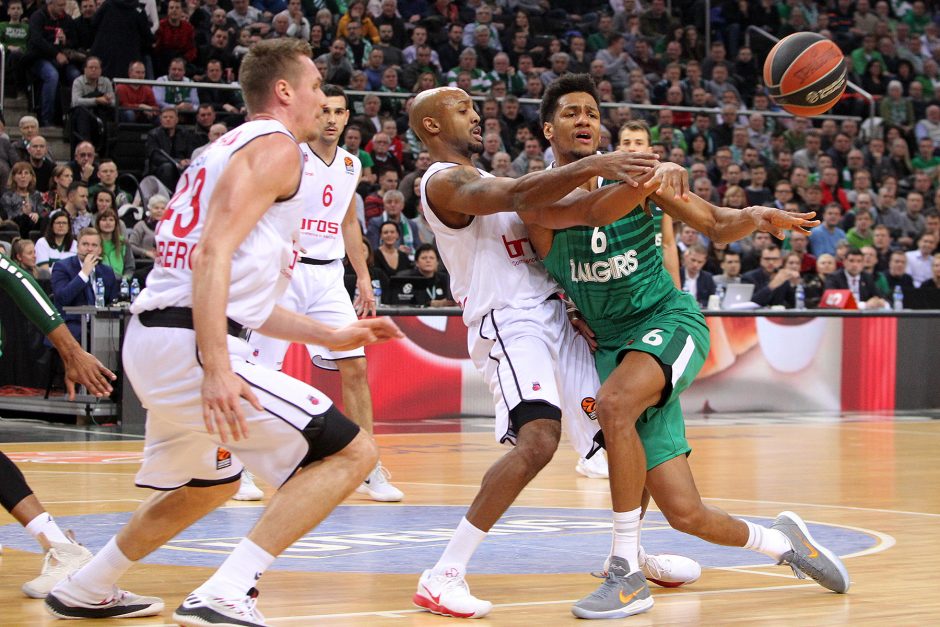 „Žalgiris“ po atkaklios kovos patiesė Bambergo krepšininkus