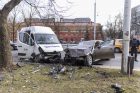 BMW ir „Venipak“ mikroautobuso avarija Vilniuje