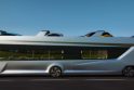 Kelionė: ant vandeniliu varomo autobuso stogo – vietos lengviesiems automobiliams. 