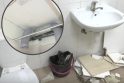 Pacientė siautėjo Panevėžio ligoninėje: daužė tualetą, kompiuterius, išardė lubas