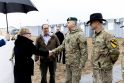 Premjerė Pabradėje susitiko su JAV kariais: padėkojo už misiją Lietuvoje