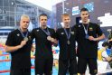  Komanda: Europos čempionato auksas – (iš kairės) D. Rapšiui, K. Trepočkai, T. Lukminui ir T. Navikoniui.