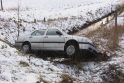 Avarijos: netikėtai iškritęs sniegas dažniausiai išprovokuoja eismo nelaimių.