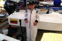 Nugalėtojas: jaunasis pasaulio čemionas Kemas šalia savo GT10 motorlaivio.