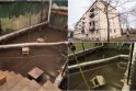 Bėdos: nors namo Biržiškų g. 11 gyventojai sumokėjo už naujo drenažo įrengimą, vanduo vis tiek patenka į rūsius.