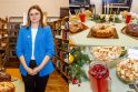 Tradicija: šventinis stalas Kauno apskrities viešojoje bibliotekoje be silkių, bet su ypatingais saldžiais kepiniais.