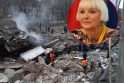Išgyvenimai: Kyjive gyvenanti lietuvė D. Makarova pati patyrė, ką reiškia karas. Taip atrodė jos namas, į jį pataikius rusų raketos skeveldrai.