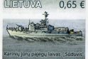 Nūdiena: 2022 m. Lietuvoje išleistas karo laivui „Sūduvis“ skirtas pašto ženklas.