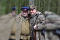Istorija: NKVD karininką įkūnijęs klaipėdietis Remigijus Šuipys (kairėje) ir Lietuvos partizanu virtęs ukmergiškis Artūras Grigucevičius.