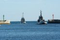 Paskirtis: karo laivai ir dabartiniai Ustkos uosto vartai.