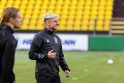 Lietuvos vyrų futbolo rinktinės treniruotė prieš dvikovą su Serbijos rinktine