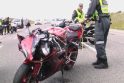 Susidūrus motociklams, nukentėjo du žmonės