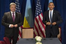 Petro Porošenka ir Barackas Obama susitiko Varšuvoje