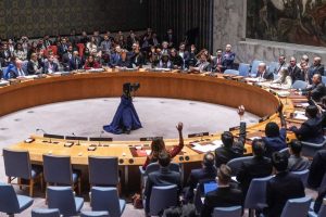 JAV ir Rusijos rezoliucijos dėl Izraelio ir „Hamas“ karo JT Saugumo Taryboje žlugo