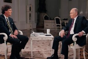 Žiniasklaida: V. Putino interviu T. Carlsonui gali tapti įtaigiausia visų laikų Rusijos propaganda