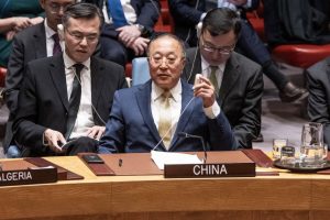 Kinija pritaria naujam JT Saugumo Tarybos rezoliucijos projektui dėl paliaubų Gazos Ruože