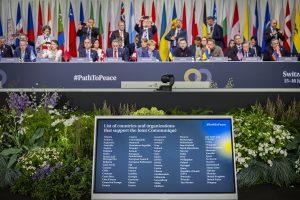 Ukrainos taikos konferencijos deklaraciją priėmė 80 iš 93 dalyvavusių šalių