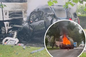 Kretingos rajone – šiurpi avarija: kartu su automobiliu sudegė vairuotojas